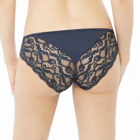 Black Sheer Lace Bikini Panty Size Small - Lou Paris NWT - Picture 5 of 5